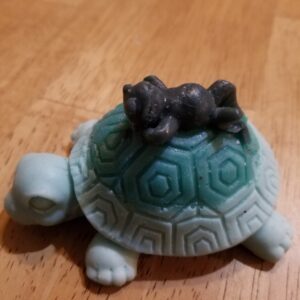 Turtle Soap with Frog on His Shell