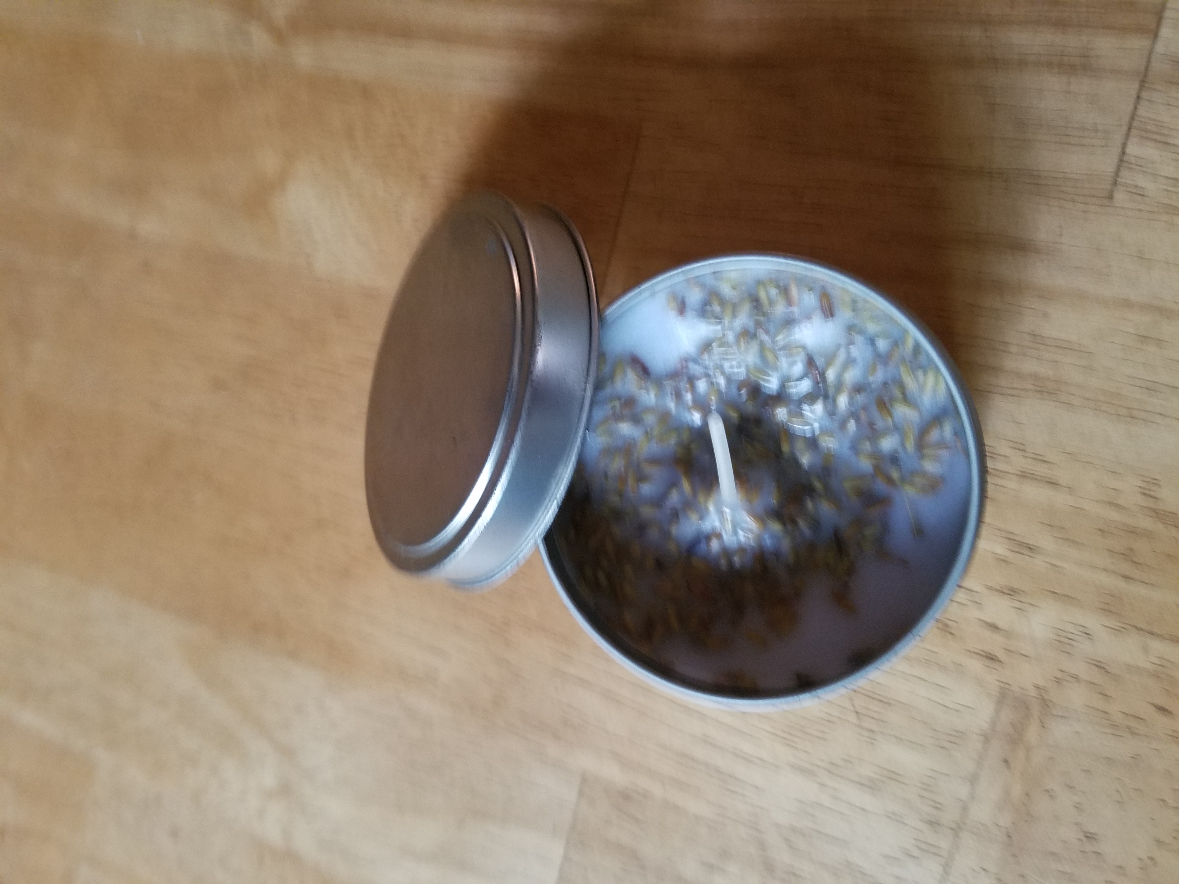 Lavender-infused candle