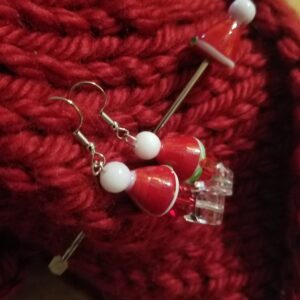 Christmas Tree Shawl Clasp and Ear Rings to Match
