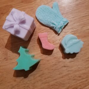 Variety of Christmas mini soaps (5)
