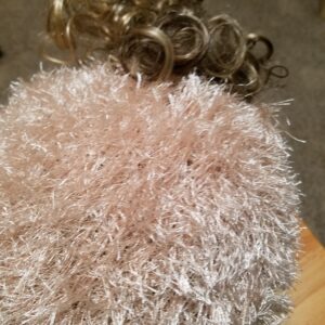 Beige Messy Bun Beanie for Adult