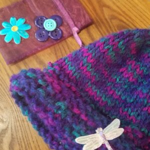 Adult cool colors-messy beanie bun with a special "switcharoo" feature