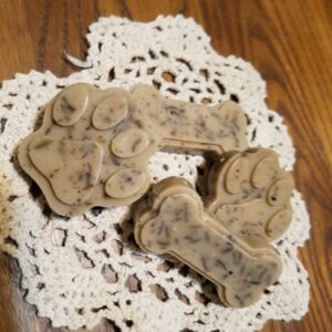 Dog biscuits and paws for the dog lover! in soap form...